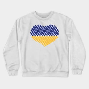 Ukraine Heart (Flag / Blue - Yellow) Crewneck Sweatshirt